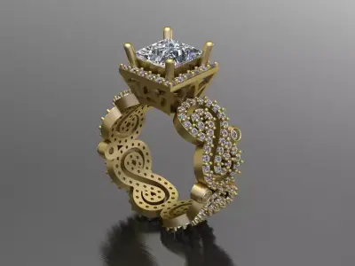 Luxury Classic Solitaire Ring Free 3D print model