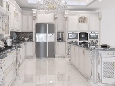 Classic kitchen design 3D model