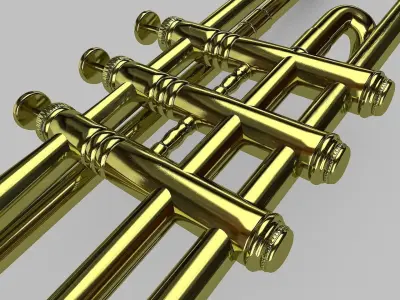 Trumpet model gold 3D model