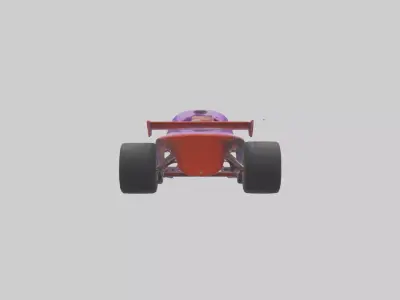 Drag Race Car with Spoilers model 3D model