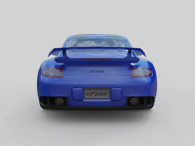 Porsche GT2 Low-poly 3D model