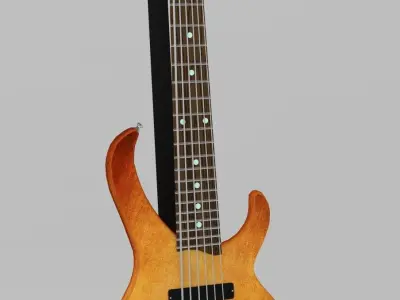 Bass Guitar Low-poly 3D model
