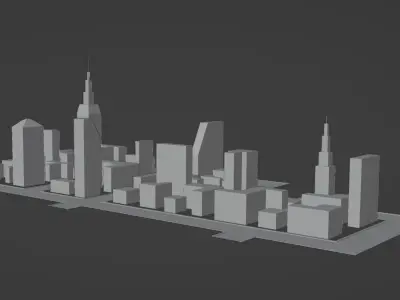 Mini City Sample - 3D Model 3D model