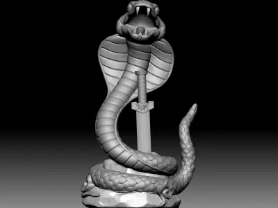 Snake Sculpture 3D model