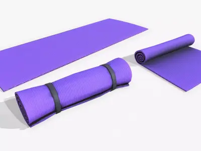 Yoga mat Low-poly 3D model