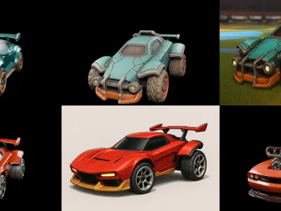 Gt one Car bundle 16 pack 100 glb 3D model