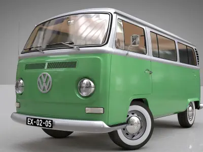 VOLKSWAGEN COMBI TYPE 2 1968 3D model