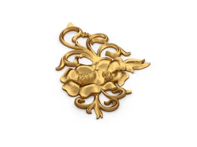 Classic carved decor ornament 343 3D model