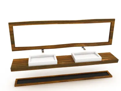 3D bohemian bathroom toilet 02 model Low-poly 3D model