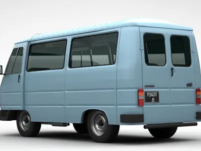 Peugeot J9 Minibus 1981 3D model