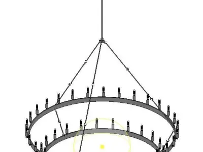 CAMINO VINTAGE CANDELABRA ROUND CHANDELIER 63 3D model