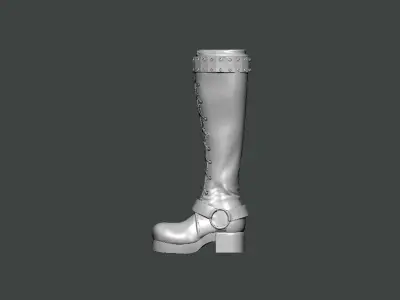 3D Model-SHOES0001 high heeled boot 3D print model