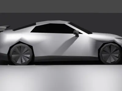 Low-poly 3d Nissan GT-R 2022 Low-poly 3D model