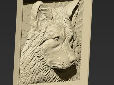 Wolf Head A11 3D print model
