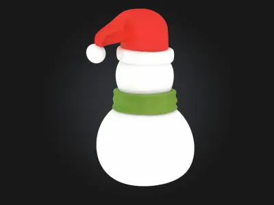 Festive Snowman  A Cheerful Icon of Winter Joy 3D model