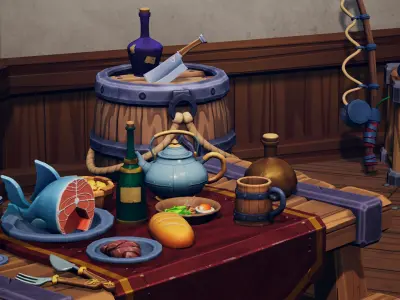 Stylized Cook Pack - Unreal Engine Asset Pack  Low-poly 3D model