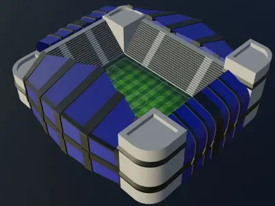 Football Stadium - Inter Low-poly 3D model