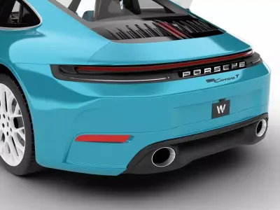 Porsche 911 Carrera T Formosa 2026 HQ 3d model 3D model