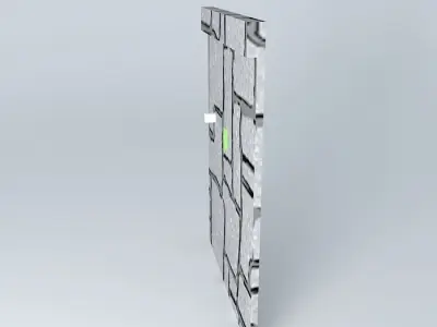 Pinwall stone wall with square Free 3D model