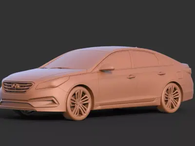 Hyundai Sonata 2016 3D print model