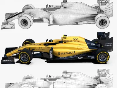 Renault RS16 Car Low-poly 3D model