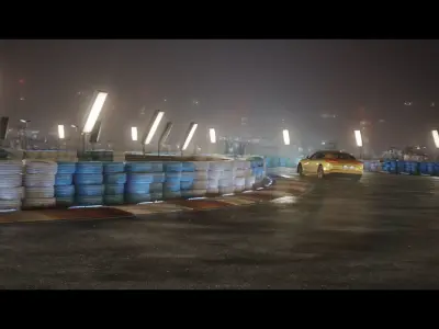 Night Drifting Car Track Vehicle Ride Drift Race Light 3D model