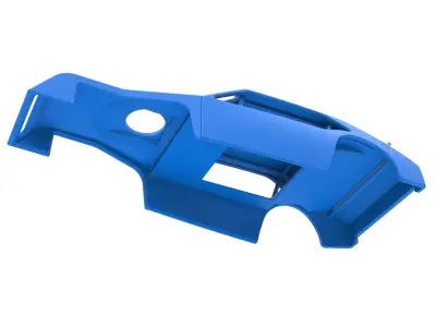 Shell of Vintage Asphalt Modified stock car V1 Scale 1 to 25 3D print model