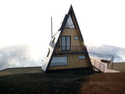 A-Frame Modern House 3D model