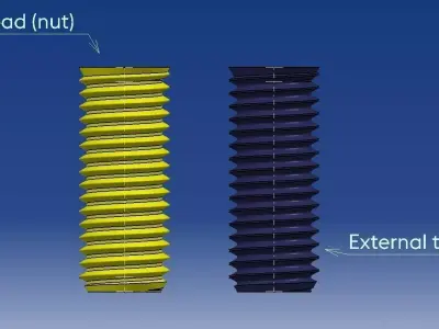 Metric screw threads ISO 724 3D print model