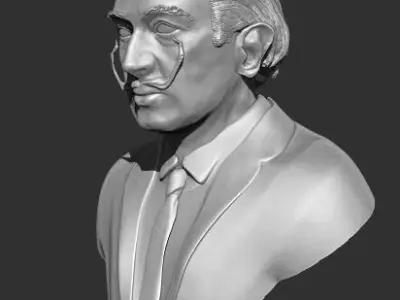 Headbust of Salvador Dali Free 3D print model