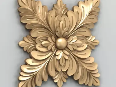 Square rosette 015 3D model
