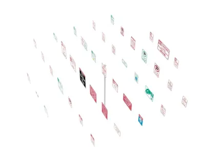 Road Sign US R7 Series Parking 3D model