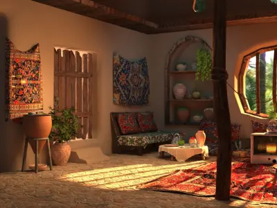 Arab mud room 3D model