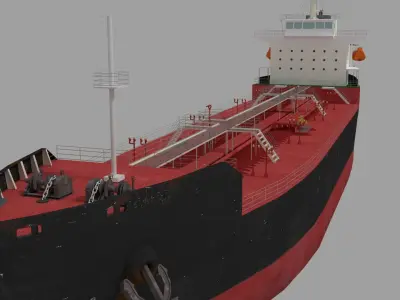 Oil Tanker Ship Lowpoly Low-poly 3D model