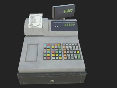 cash register Low-poly 3D model