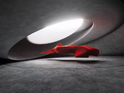 Round Room 73 Low-poly 3D model