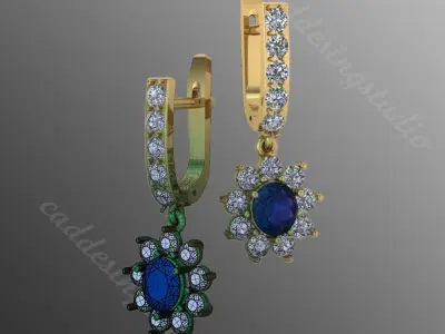 akr 3 Earrings 3D print  3D print model