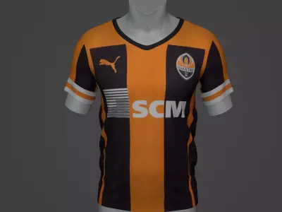 Shakhtar Donetsk Football Jersey T-Shirt - Soccer Kit Low-poly 3D model