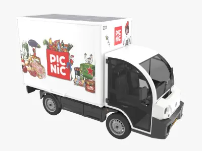 Picnic delivery car 3D model