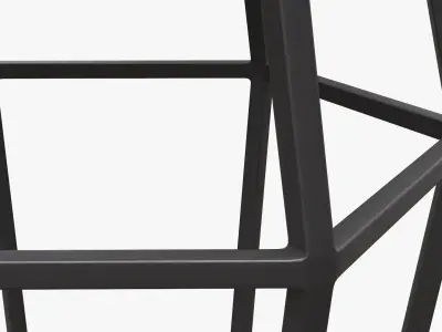 Hexagonal bar chair 01 3D model