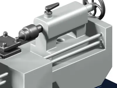 Educational Lathe Machine Toy 3D model