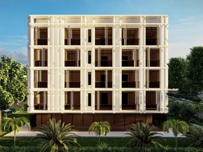 Modern Luxury Apartment Building  3D model