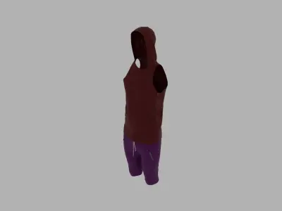 Sport Suit Low-poly 3D model 10