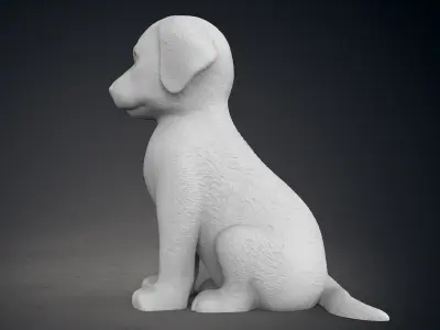 Cute Golden Retriever Puppy 3D print model