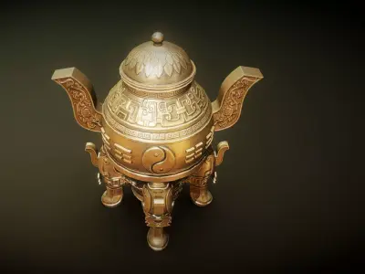 The Chinese Bronzes Low-poly 3D model