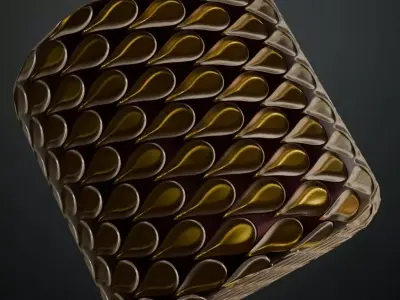 Fantasy Dragon Scale Gold Metal PBR Seamless Texture