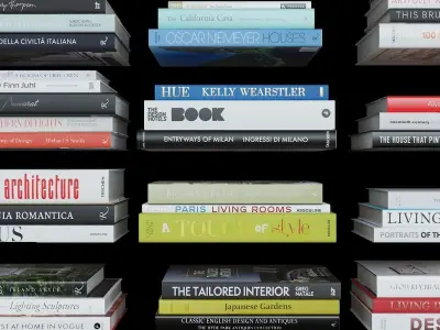 Coffee Table Books - Design and Architecture 3D model