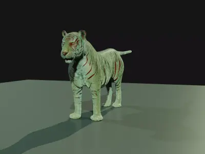the Most Advanced Rigged Tiger for blender  its Here Low-poly 3D model