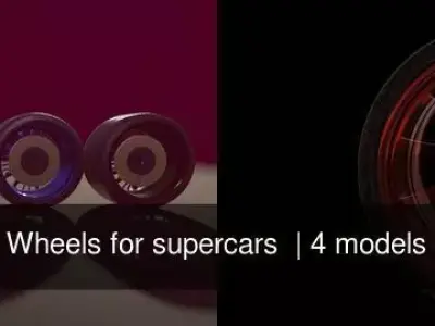 Wheels for supercars  3D Model Pack