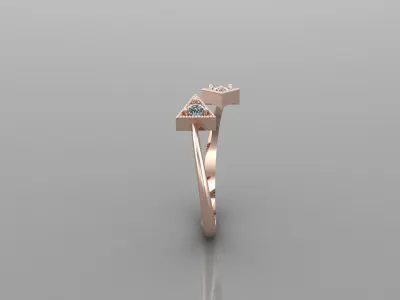 Solitaire Ring Version 1 SR43 3D model